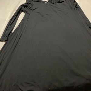 knee length t shirt dress with long sleeves